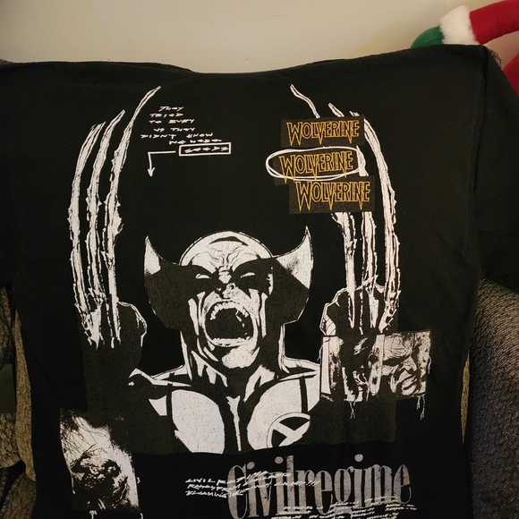 CIVIL REGIME X DEADPOOL & WOLVERINE “IN CHAOS WE BLOOM” OVERSIZED TEE SIZE L - Picture 1 of 5